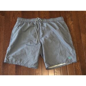 Ted Baker London Mens Navy Geo Print Midi Swim Shorts Trunks Size 6 New